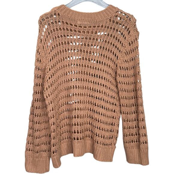 Sablyn Size L Mariella Open Knit Pullover Sweater Beach Coastal Cashmere Summer - Picture 4 of 9